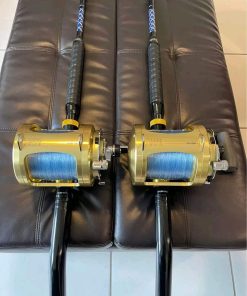 2 Shimano Tiagra 80W 2 speed reels and rod