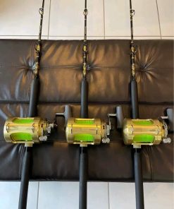 3 Shimano Tiagra 50W 2 speed reel with rods