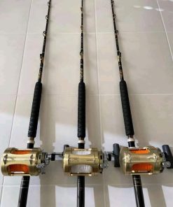 3 Shimano Tiagra 50W 2 speed reels with rods