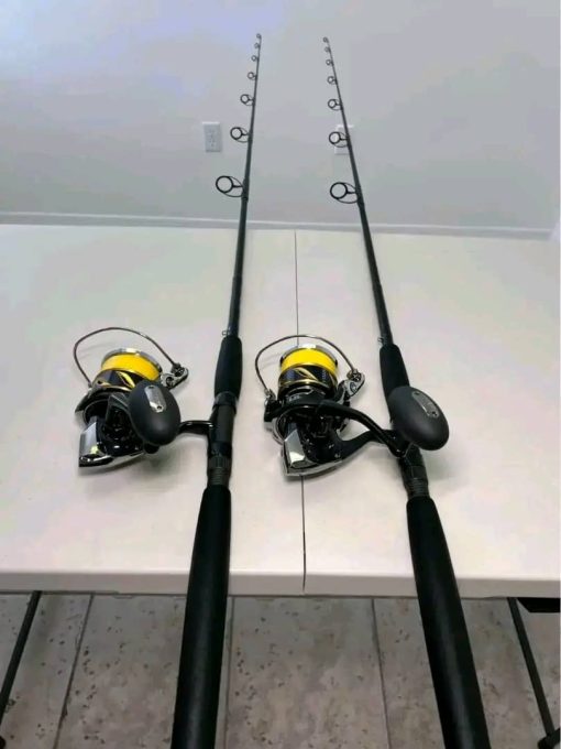 2 Shimano Stella 14k on Custom Calsar rods with Fuji guides