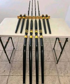 4 80lb Penn rods with rollers top to bottom