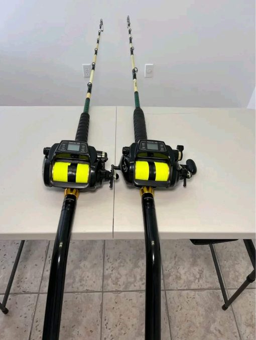 2 Tanacom 1000 electric reels with rod