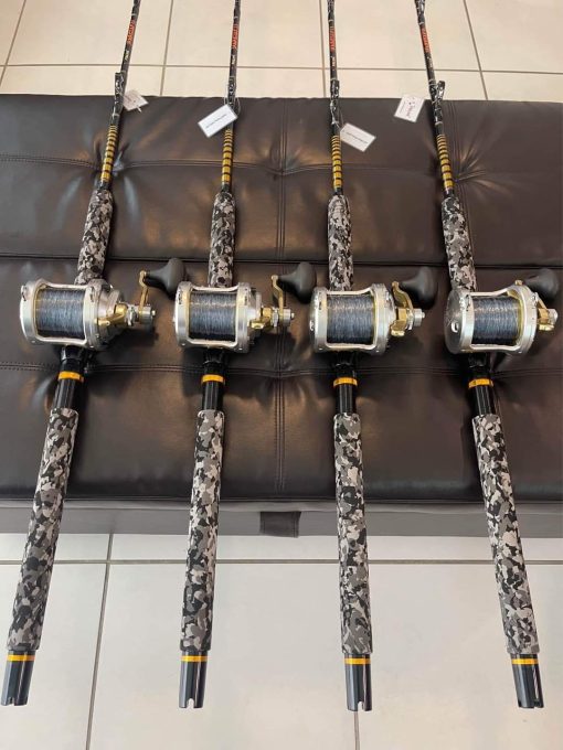 4 Shimano Talica 25II 2 speed reels and rods